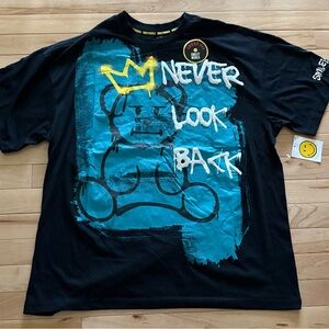 Smiley World Never Look Back Unisex Large T Shirt NWT